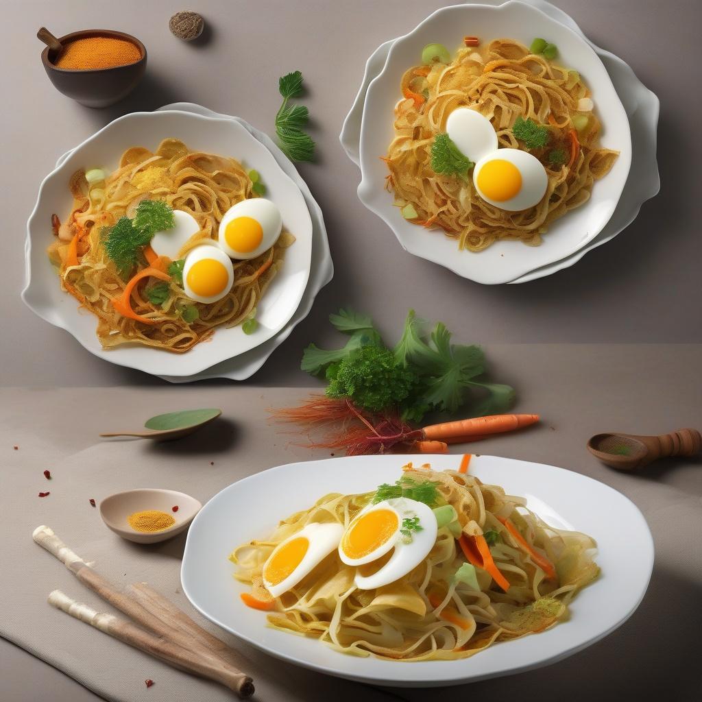 Seafood Pad Sen with Curry