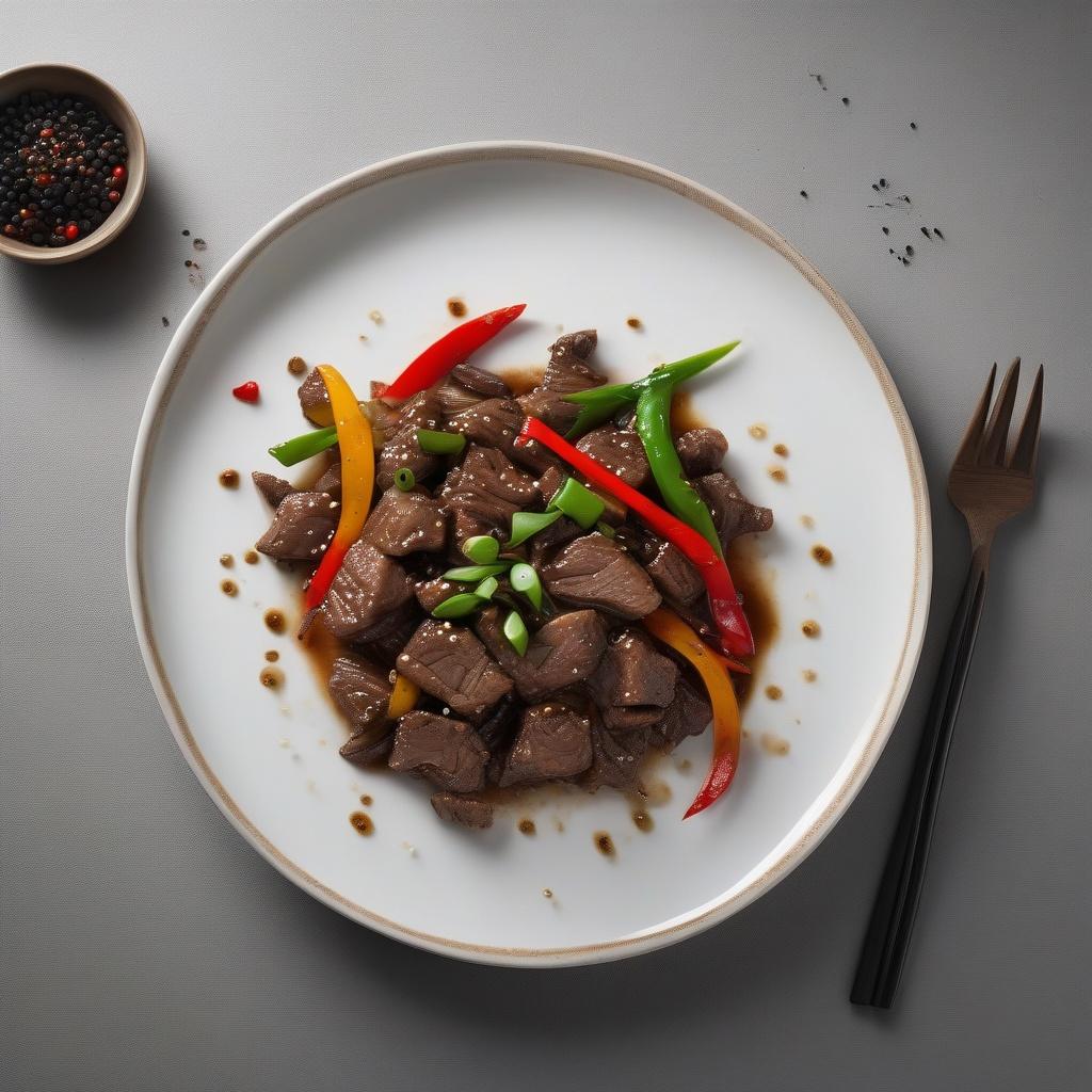 Stir Fried Beef with Black Peppers