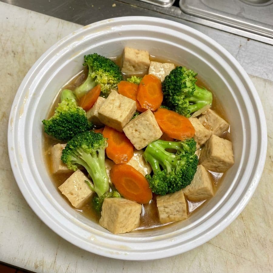 Stir Fried Tofu with Broccoli