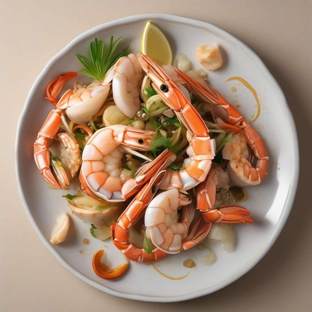 Stir Fried Seafood with Garlic