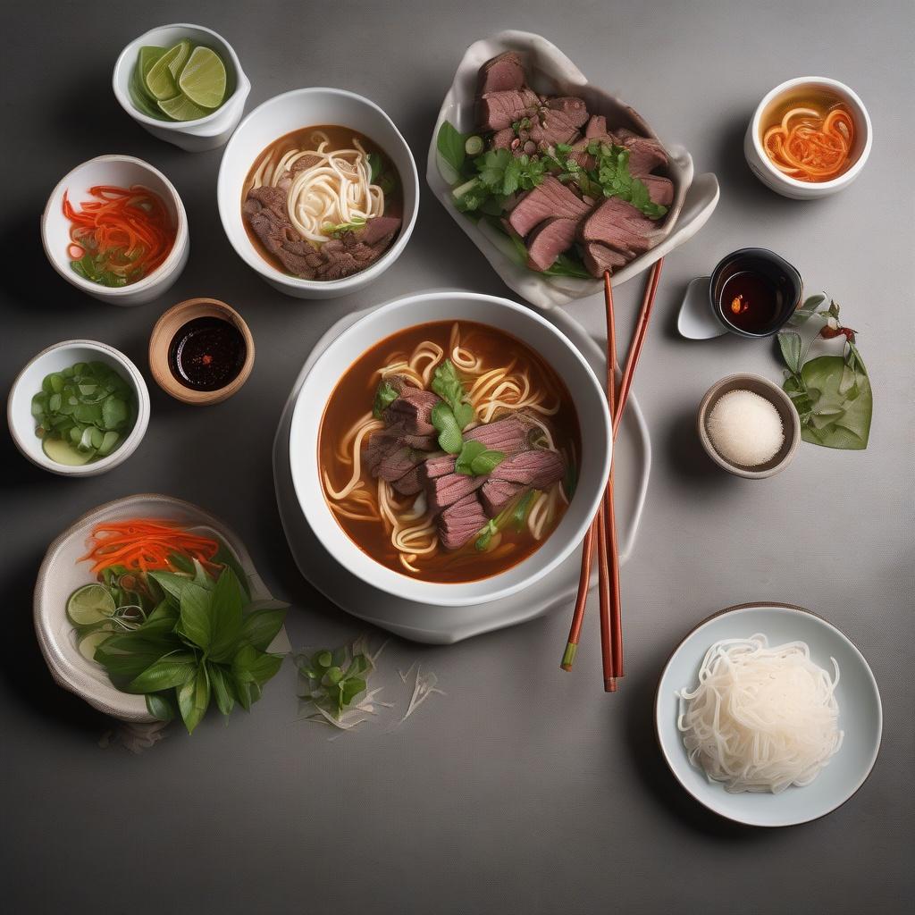 Thai Noodles Soup with Beef