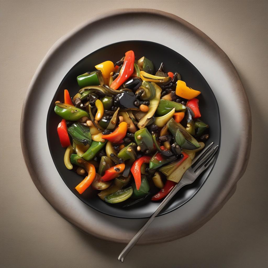 Stir Fried Vegetable with Black Peppers