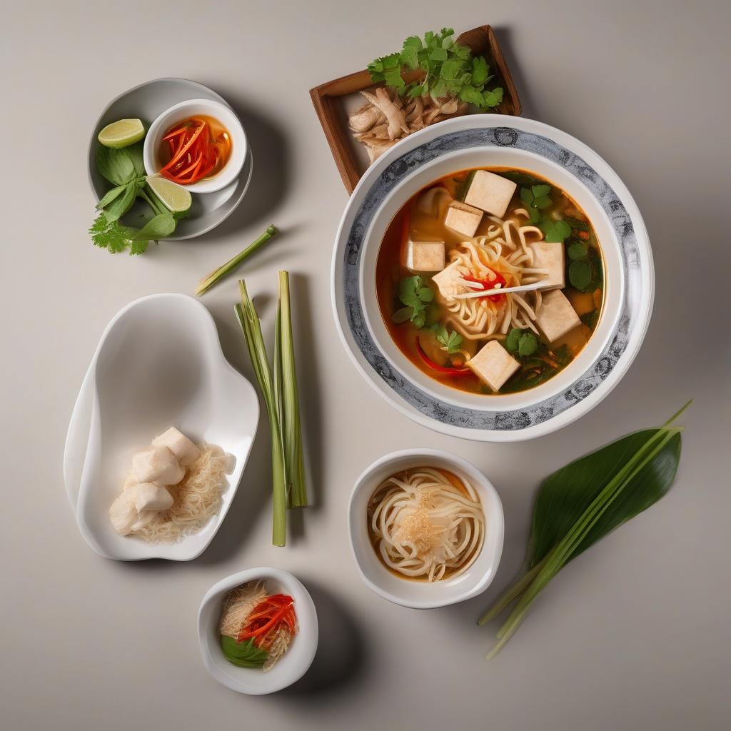 Thai Noodles Soup with Tofu
