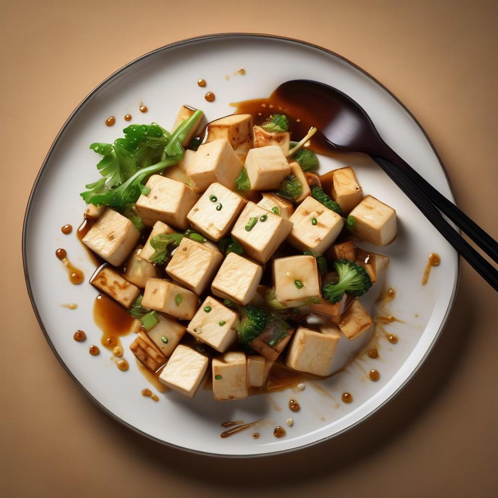 Stir Fried Tofu with Garlic