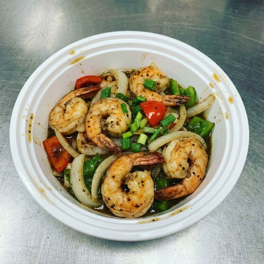 Stir Fried Shrimp with Black Peppers