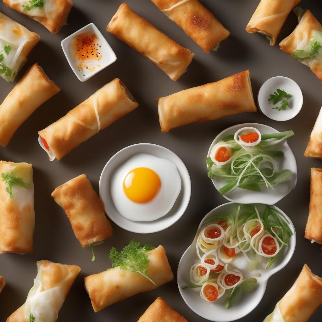 Fried Egg Rolls with Vegetable (4 pcs)