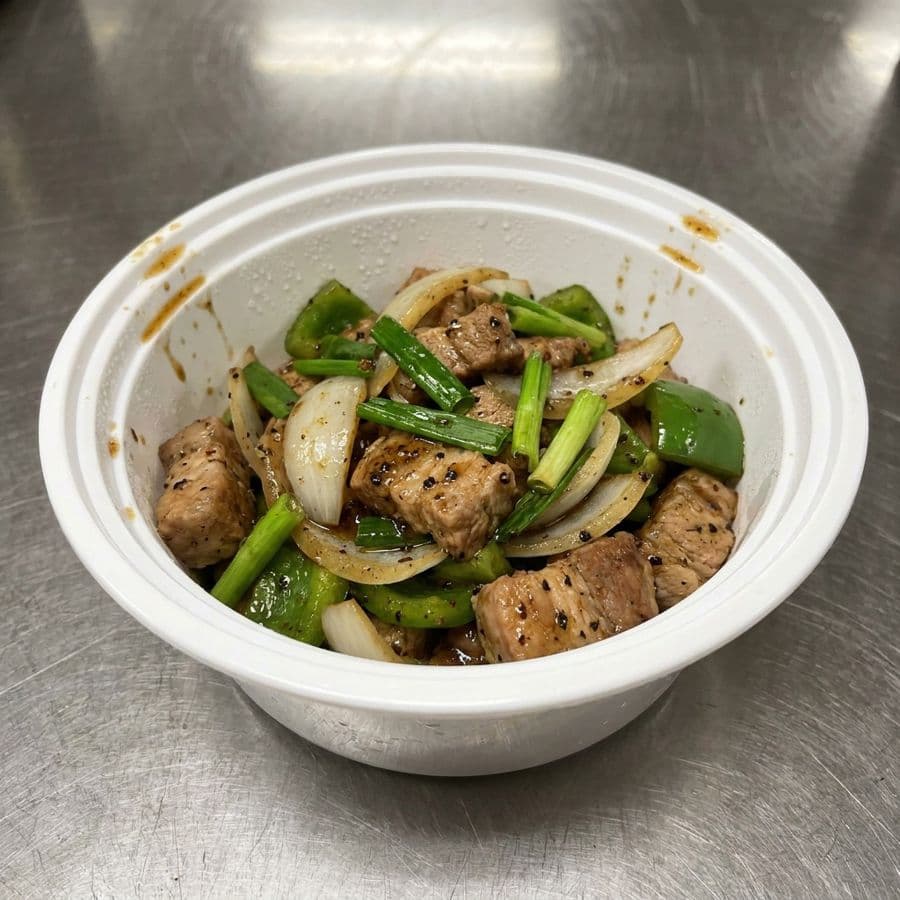 Stir Fried Pork with Black Peppers