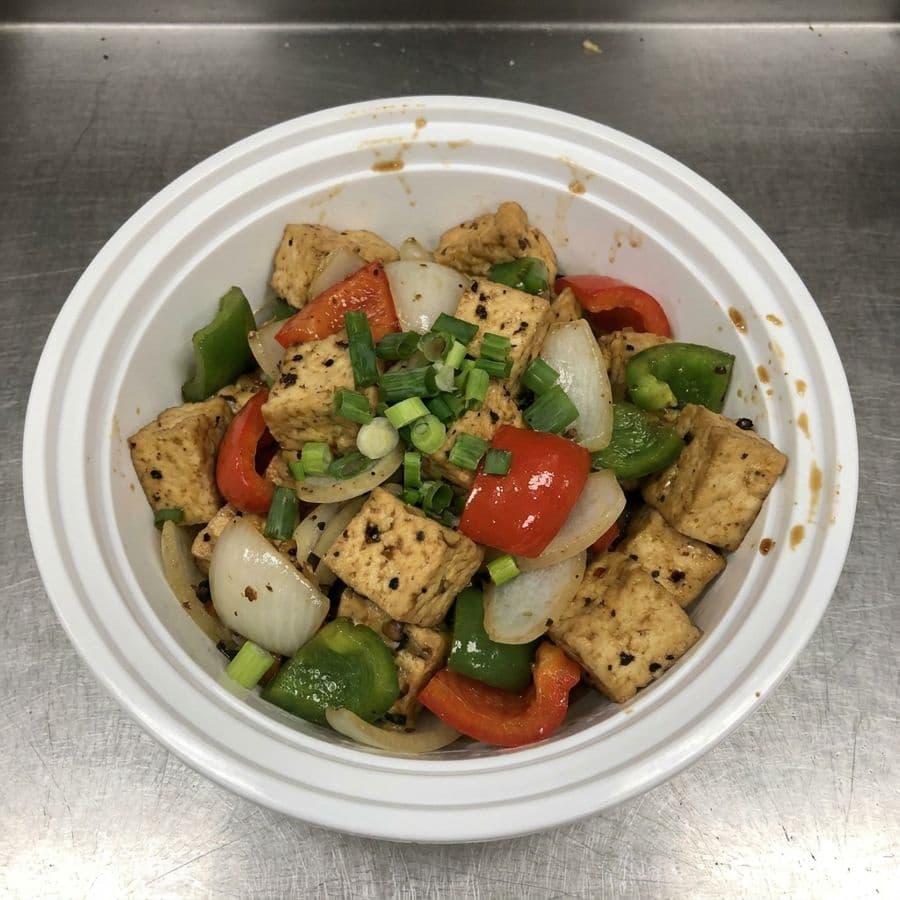 Stir Fried Tofu with Black Peppers
