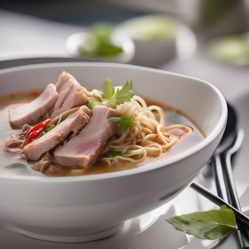 Thai Noodles Soup with Pork