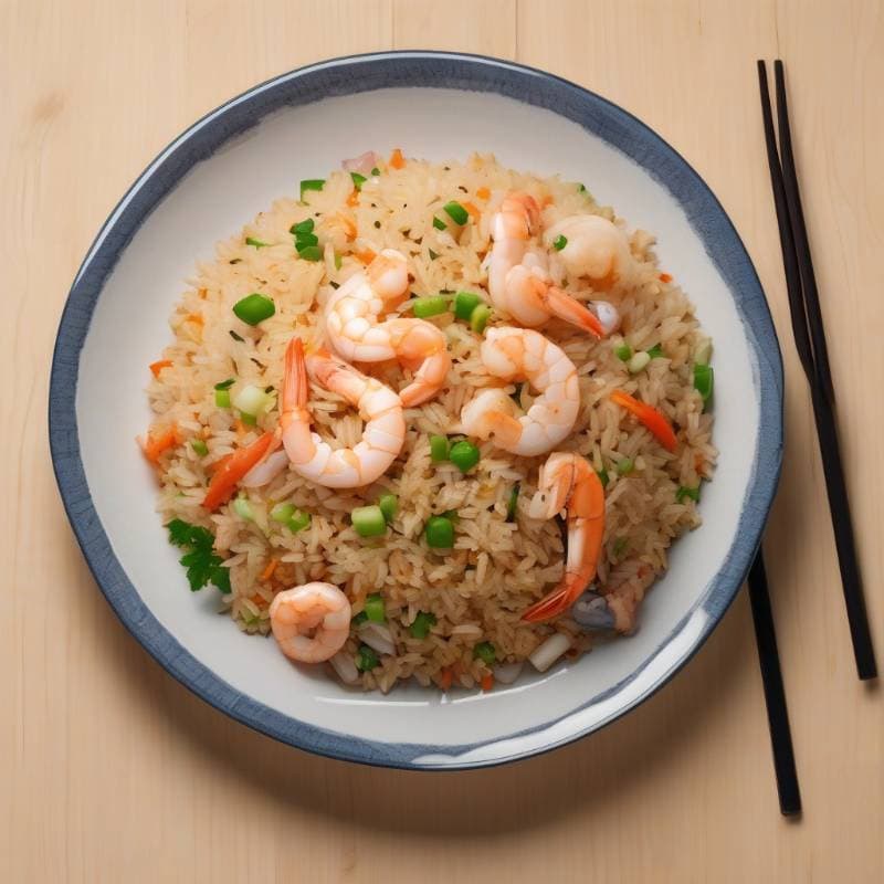Gra Pow Fried Rice with Seafood